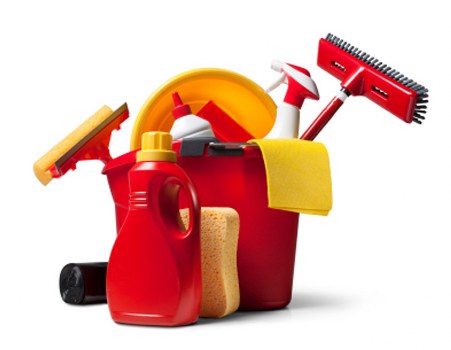 Cleaner maintaining desks and shared office surfaces in Crystal Palace